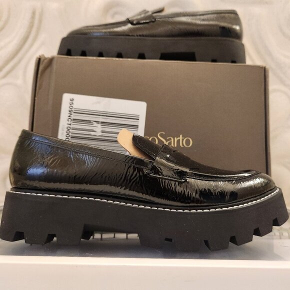 Franco Sarto "Balin" Black Leather Loafers. NIB. Size 8 - Picture 1 of 11